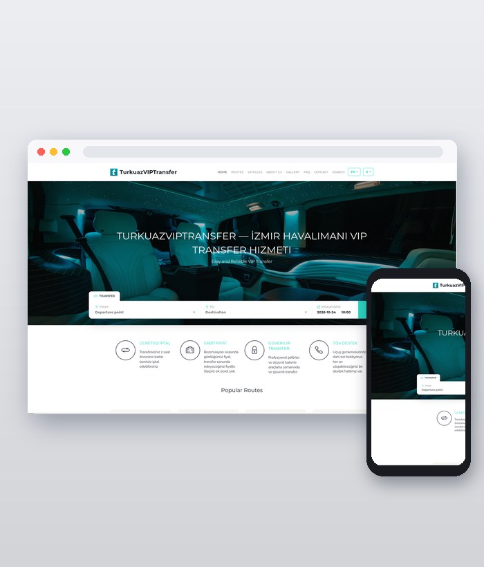 TurkuazVIPTransfer - Website
