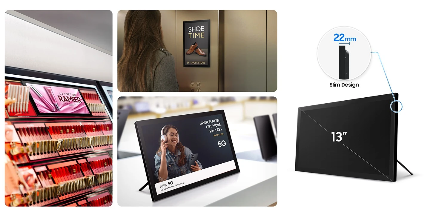 Samsung Small Signage QBC 13" / QBC-T 13" Touch