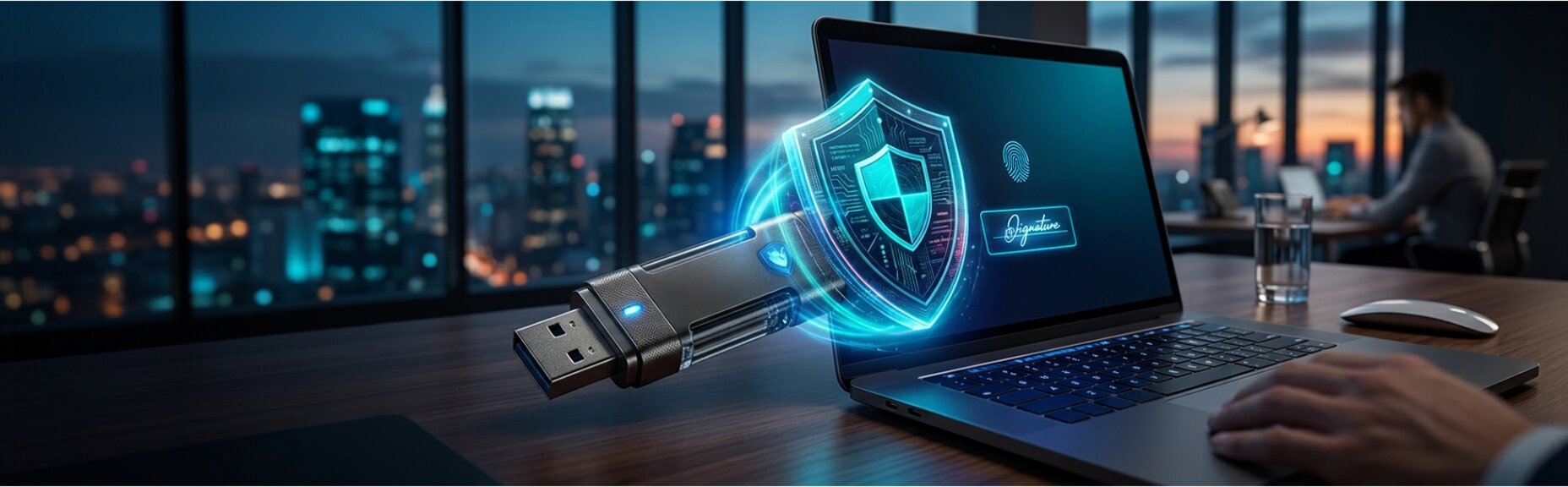Legally valid electronic signature solutions and secure USB token for corporate business processes